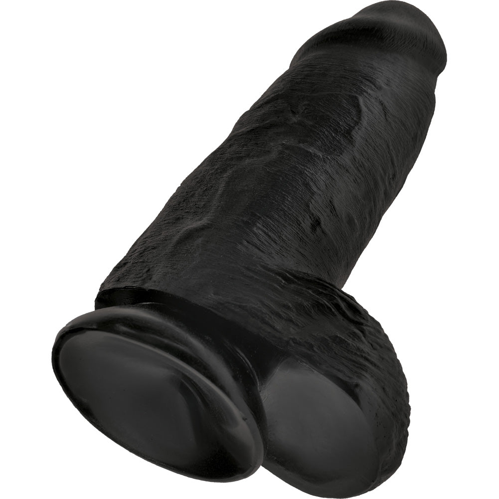 Pipedream King Cock Chubby Realistic Dildo with Balls and Suction Cup Mount Base 9 inch