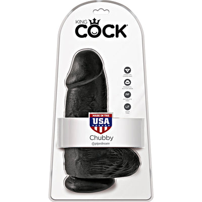 Pipedream King Cock Chubby Realistic Dildo with Balls and Suction Cup Mount Base 9 inch