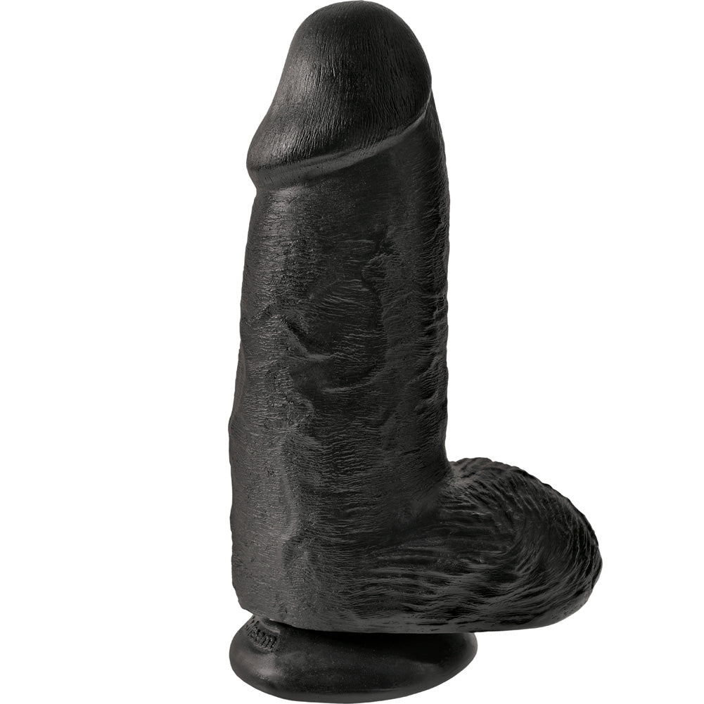 Pipedream King Cock Chubby Realistic Dildo with Balls and Suction Cup Mount Base 9 inch