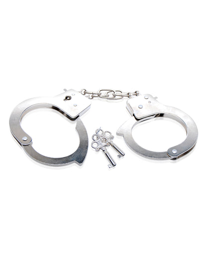 Pipedream Fetish Fantasy Series Beginners Metal Wrist Cuffs Silver Handcuffs