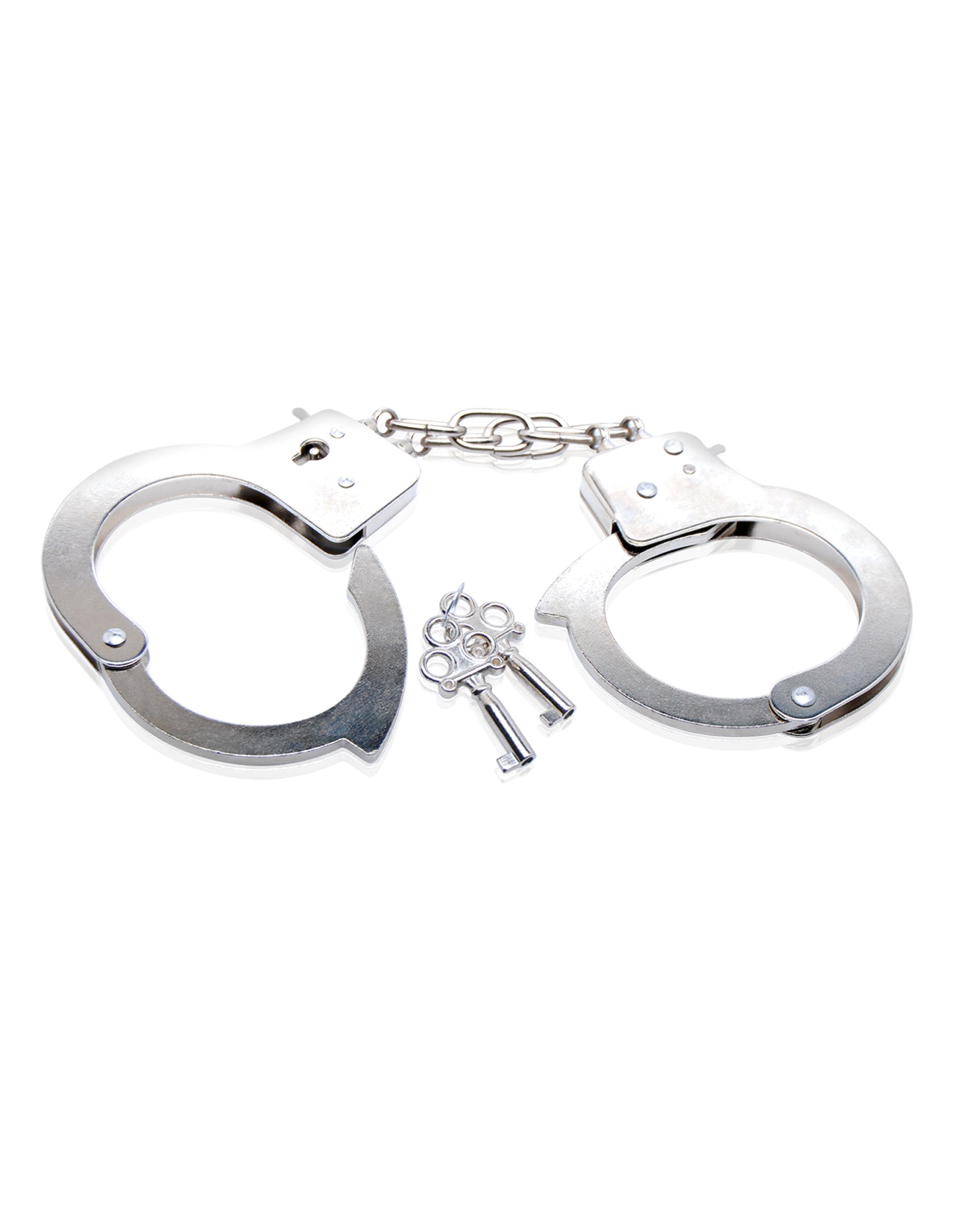 Pipedream Fetish Fantasy Series Beginners Metal Wrist Cuffs Silver Handcuffs