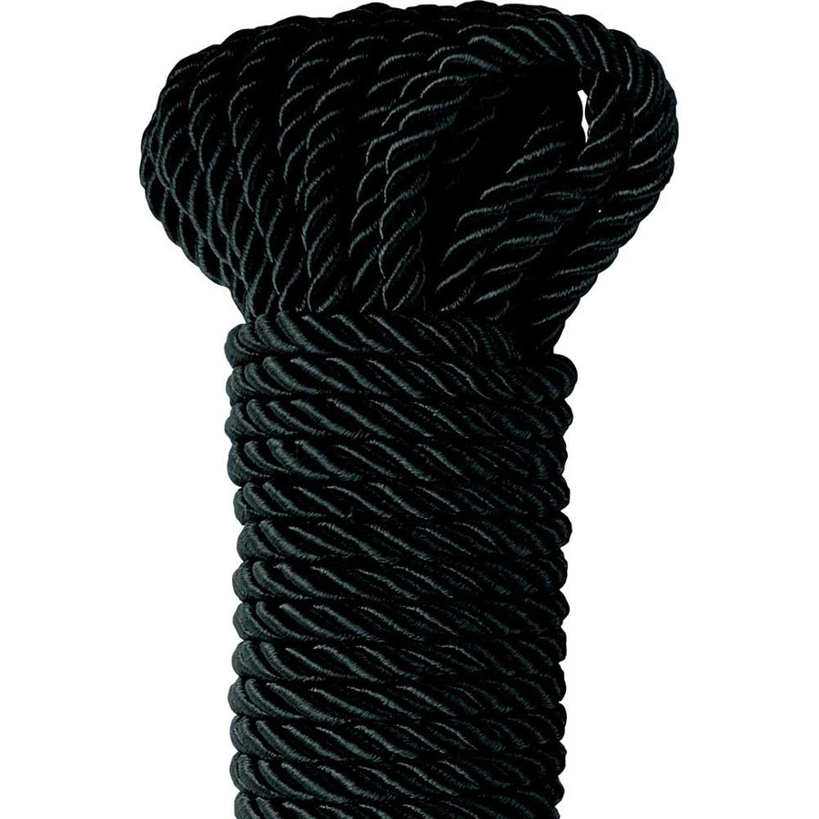 Pipedream Fetish Fantasy Deluxe Silky Soft Silk Bondage Rope 32 Feet (9.75 metre)  Black