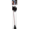 CalExotics Scandal Dual Ended Feather Crop 21 inch Black and Red