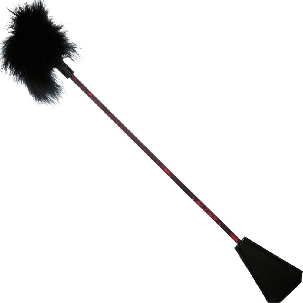 CalExotics Scandal Dual Ended Feather Crop 21 inch Black and Red
