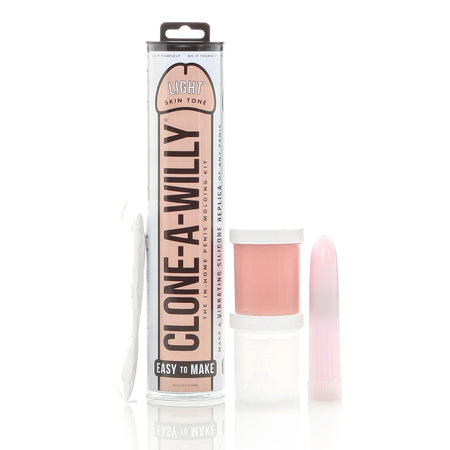 Clone A Willy Realistic Vibrator Silicone Dildo In Home Molding Kit Light Skin Tone Flesh