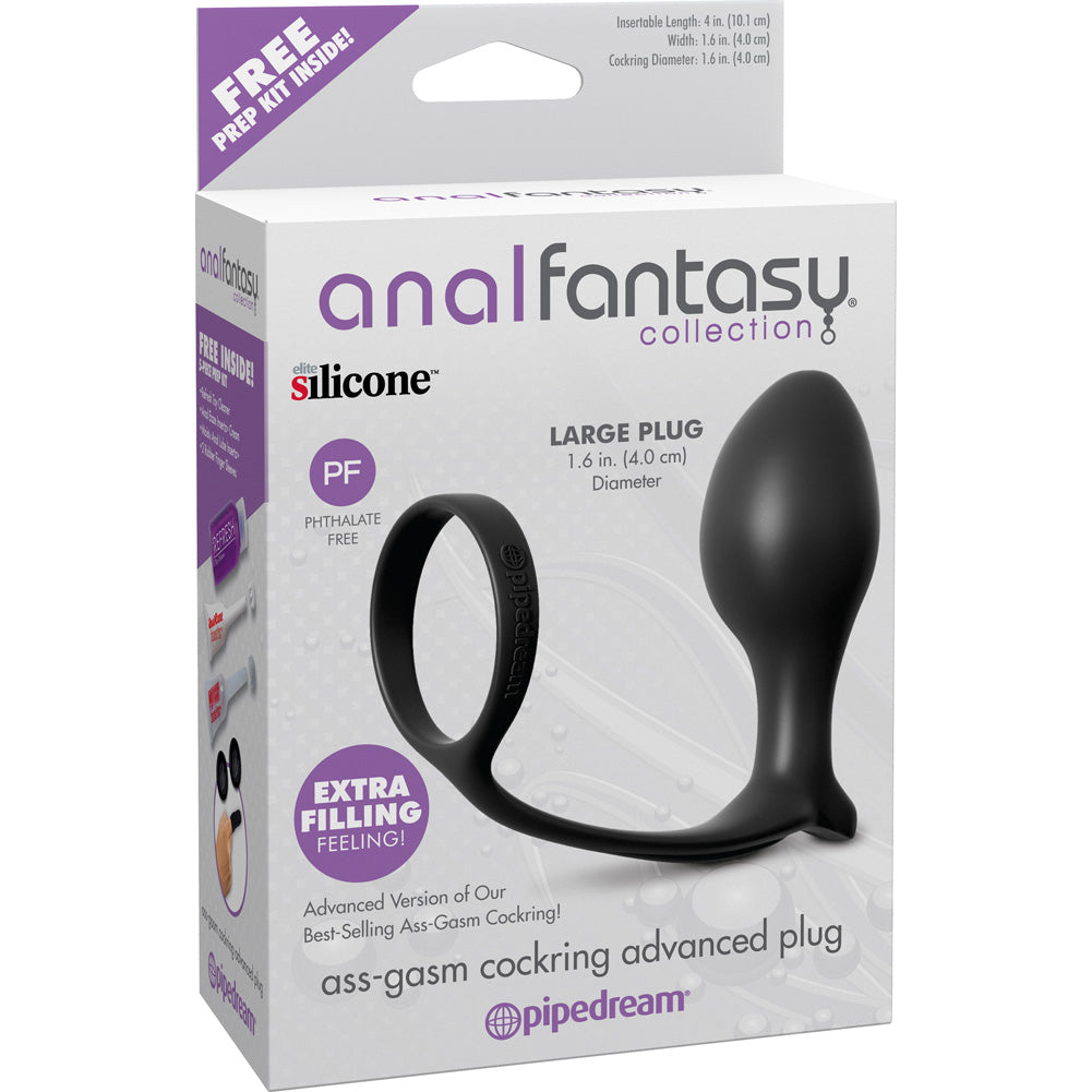 Pipedream Anal Fantasy Collection Ass Gasm Silicone Cockring Advanced Butt Plug