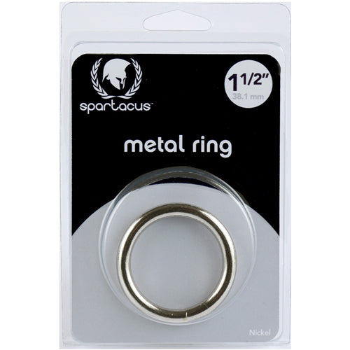 Spartacus Metal Cock Ring 1.5 inch Nickel Plated Silver