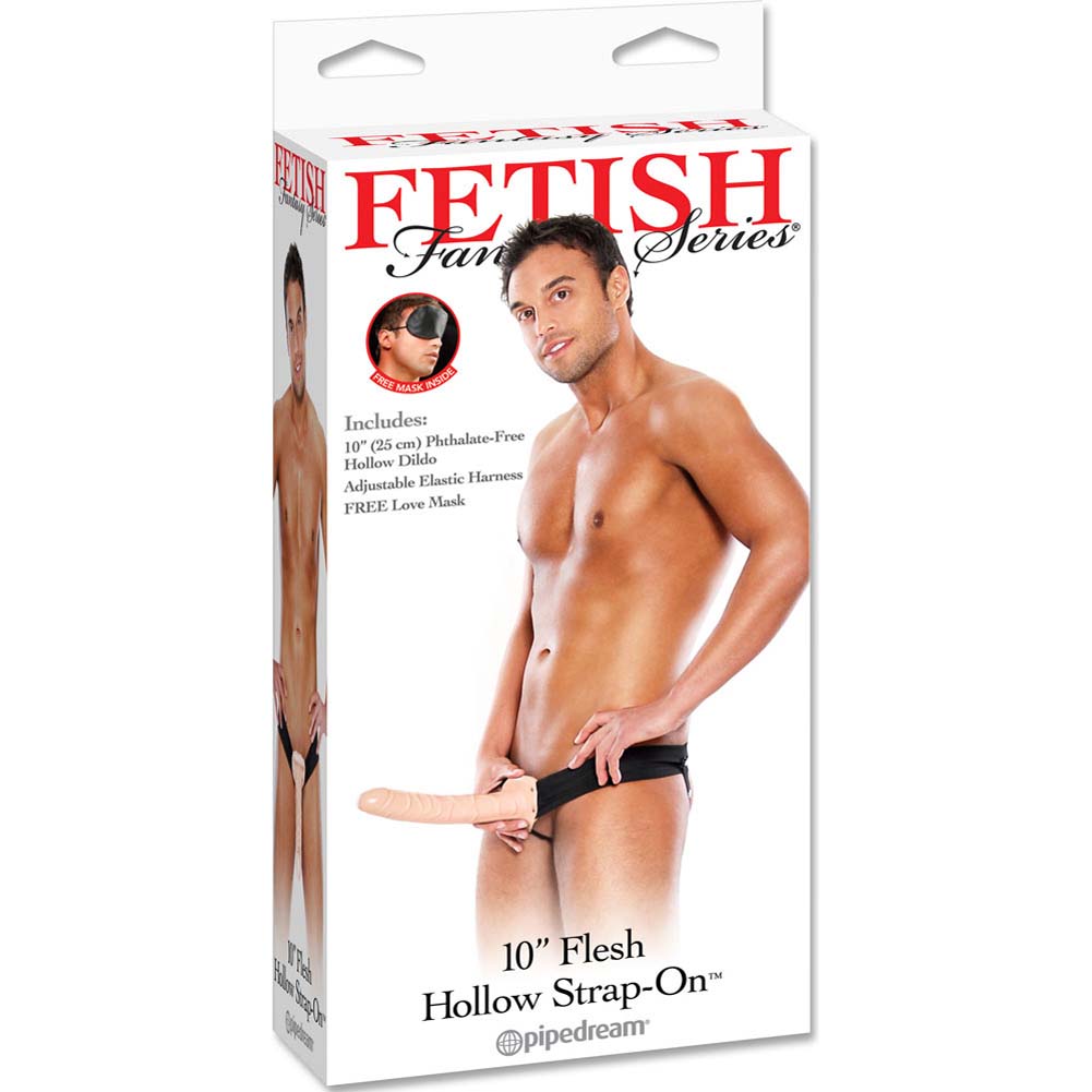 Pipedream Fetish Fantasy Series Hollow Strap On Dildo Kit for Him or Her 10 inch