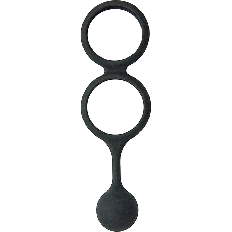 Nasstoys My Cock Ring Silicone Scrotum with Weighted Ball Banger 1.5 inch Black