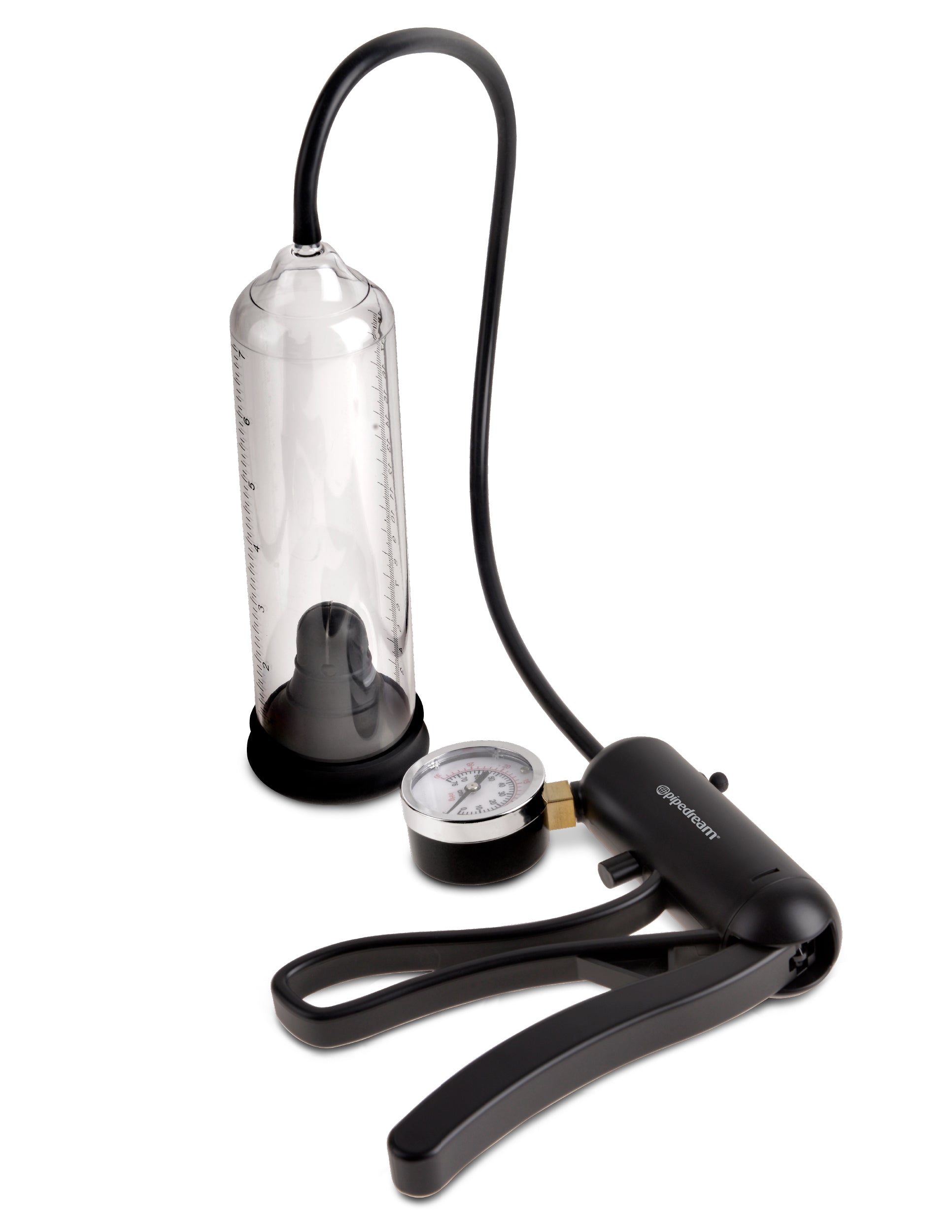 Pipedream Pump Worx Pro Gauge Power Penis Pump 8.5 inch Clear