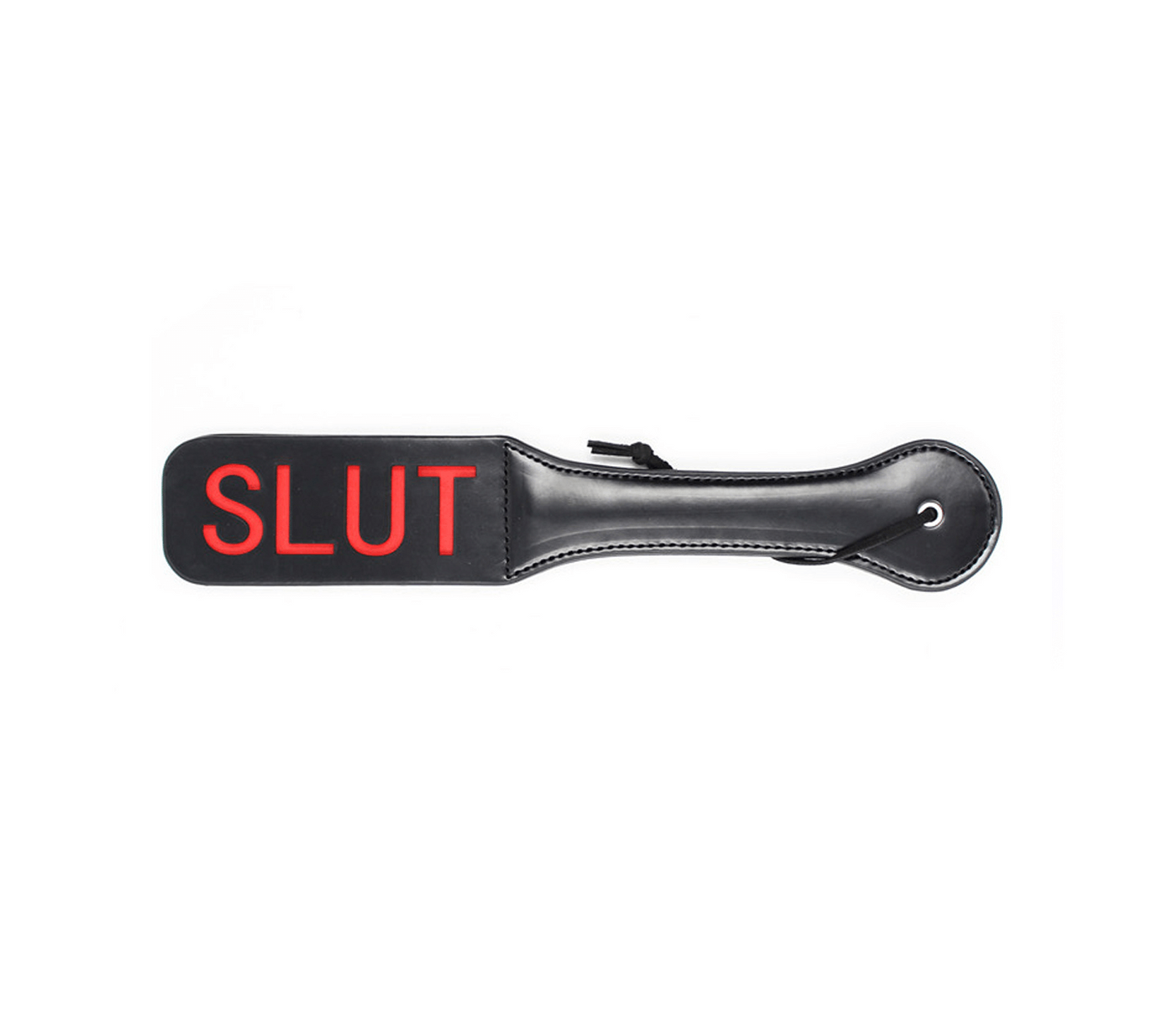 Berlin Baby SLUT Impression Slapper Paddle 12 Inch Black on Red - BDSM Impact Play