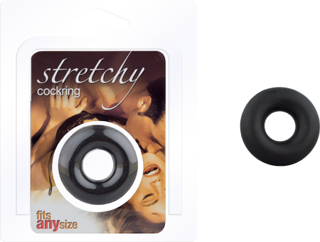 Seven Creations Stretchy Cock Ring Black - Enhanced Performance Male Enhancement
