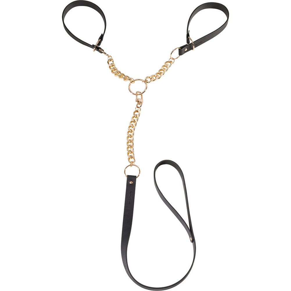 Bijoux Indescrets Maze T Restraints Vegan Leather Handcuffs and Leash