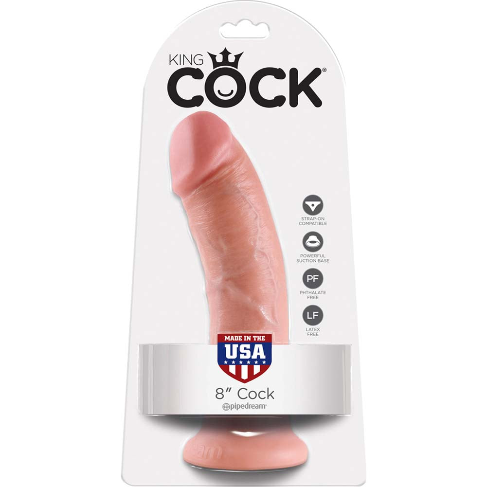 Pipedream King Cock Thick Realistic Dildo with Suction Cup Mount Base 8 inch