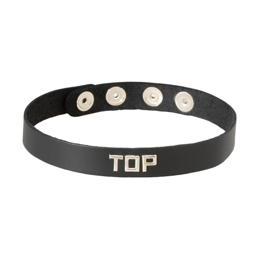Spartacus Leather TOP Wordband Adjustable Collar