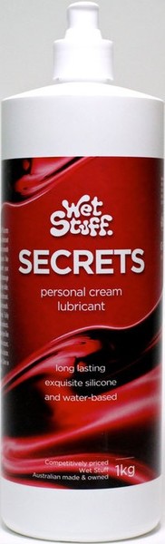 Wet Stuff Secrets Long Lasting Exquisite Silicone and Water Based Lubricant 1kg Personal Cream Lubricant