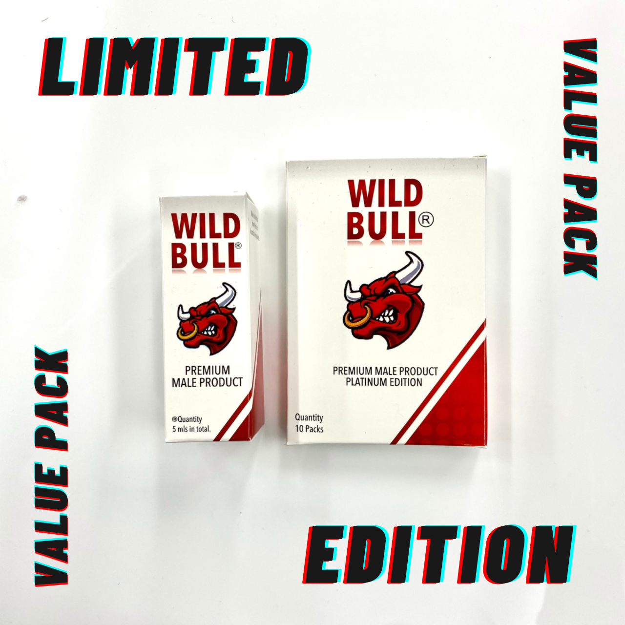 Wild Bull Performance Value Pack - Whites LIMITED EDITION Male products + Premium Delay Spray for Men